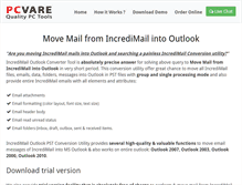 Tablet Screenshot of move-mail-from.incredimailtooutlook.com